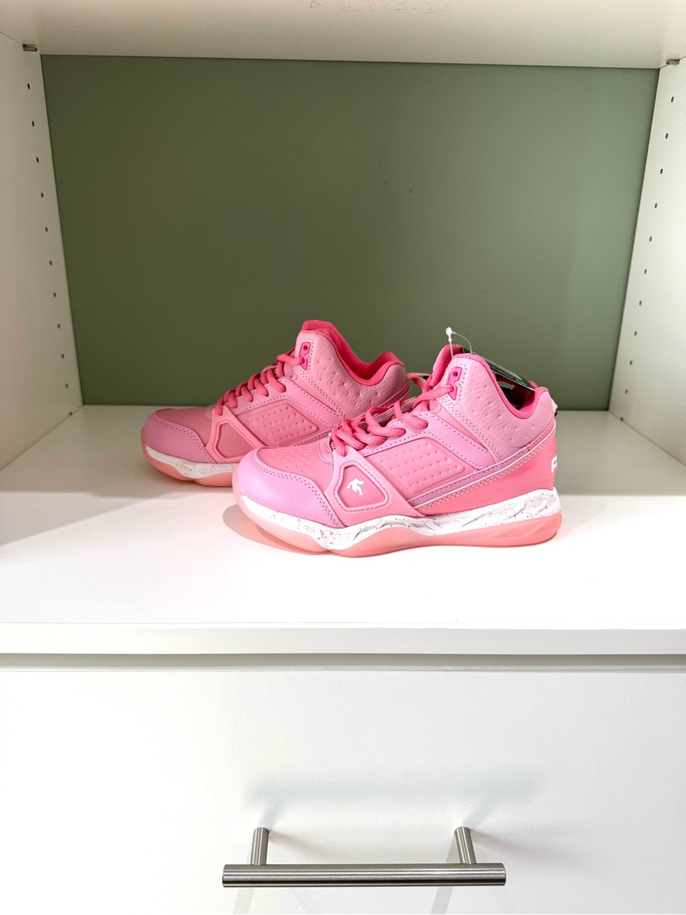 And1 Pink Girls Size 2 Chunky Lace-Up Sneakers
